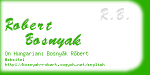 robert bosnyak business card